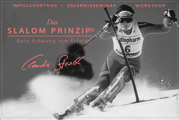 Claudia Strobl, Das Slalom Prinzip, Vortrag, Erlebnisworkshop, Workshop